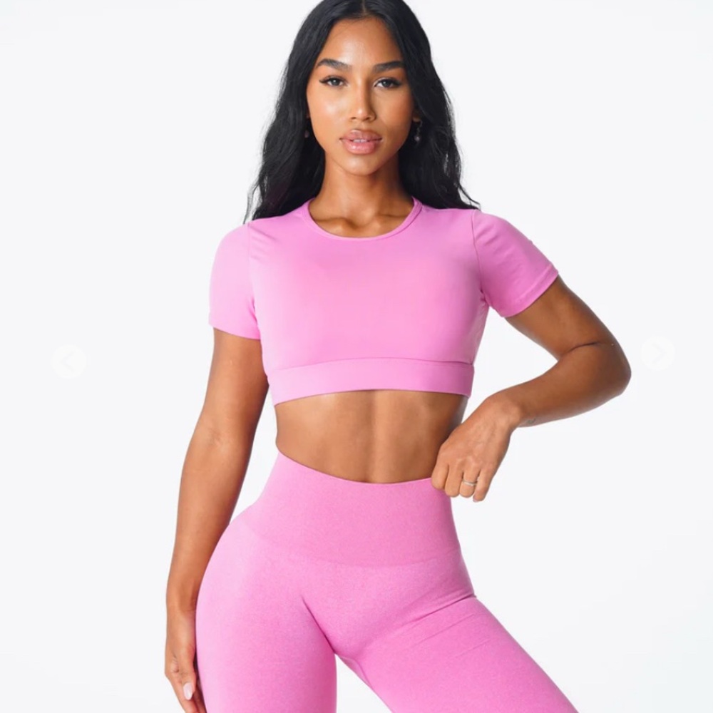 NVGTN Vibrant Pink Open Back Top